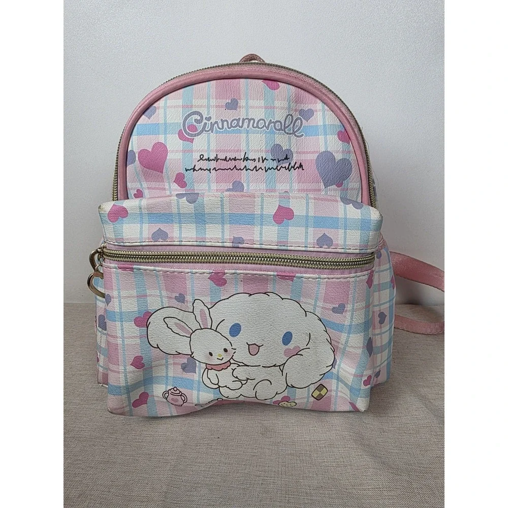 Sanrio Cinnamoroll mini backpack Pink Blue Plaid